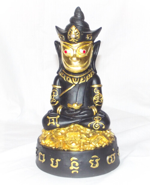 Paya Ngang Maha Pokasap Maha Sanaeh Bucha Statue - 4 x 7 Inches - Sacred Amulets in Base - Montr Paetch Payatorn Jantr Sorn Jantr Edition - Luang Phu In 2556 BE