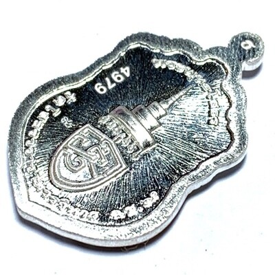 Rian Sema Yai Run 1 Luang Por Sotorn First Edition Solid Silver Saffron-Red Rachawadee Enamels Limited Series Code Stamp Wat Saman 2561 BE