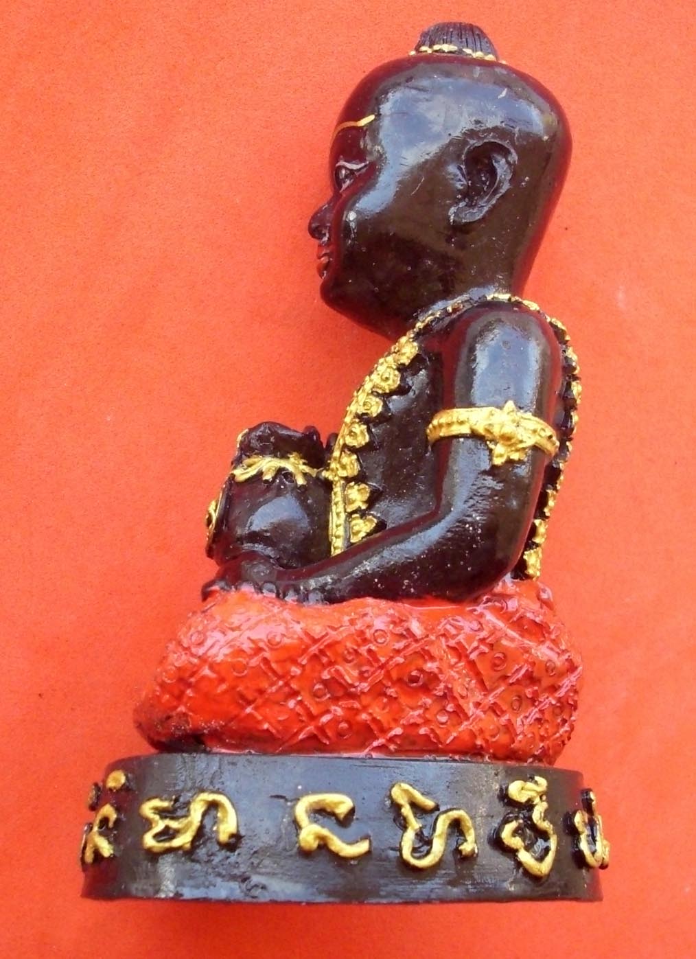 Kuman Tong Bucha (3 inch base, 5.2 inch high) - Run 100 Pi Por Tan Plad Patutiyo - Nuea Resin Ud Pong Fang Tagrud Ud Gumarn - Wat Koke Sung (Hat Yai, Songkhla)