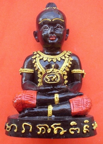 Kuman Tong Bucha (3 inch base, 5.2 inch high) - Run 100 Pi Por Tan Plad Patutiyo - Nuea Resin Ud Pong Fang Tagrud Ud Gumarn - Wat Koke Sung (Hat Yai, Songkhla)