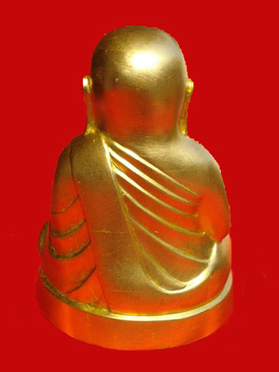 Pra Bucha Luang Por Ngern Wat Bang Klan (Pim Bpae Yim) 2540 BE - Ngern Hlai Ma (money comes flowing in) Edition - Nuea Tong Lueang Long Rak Pid Tong (gold leaf) - Puttapisek 2541 BE at Wat Bang Klan