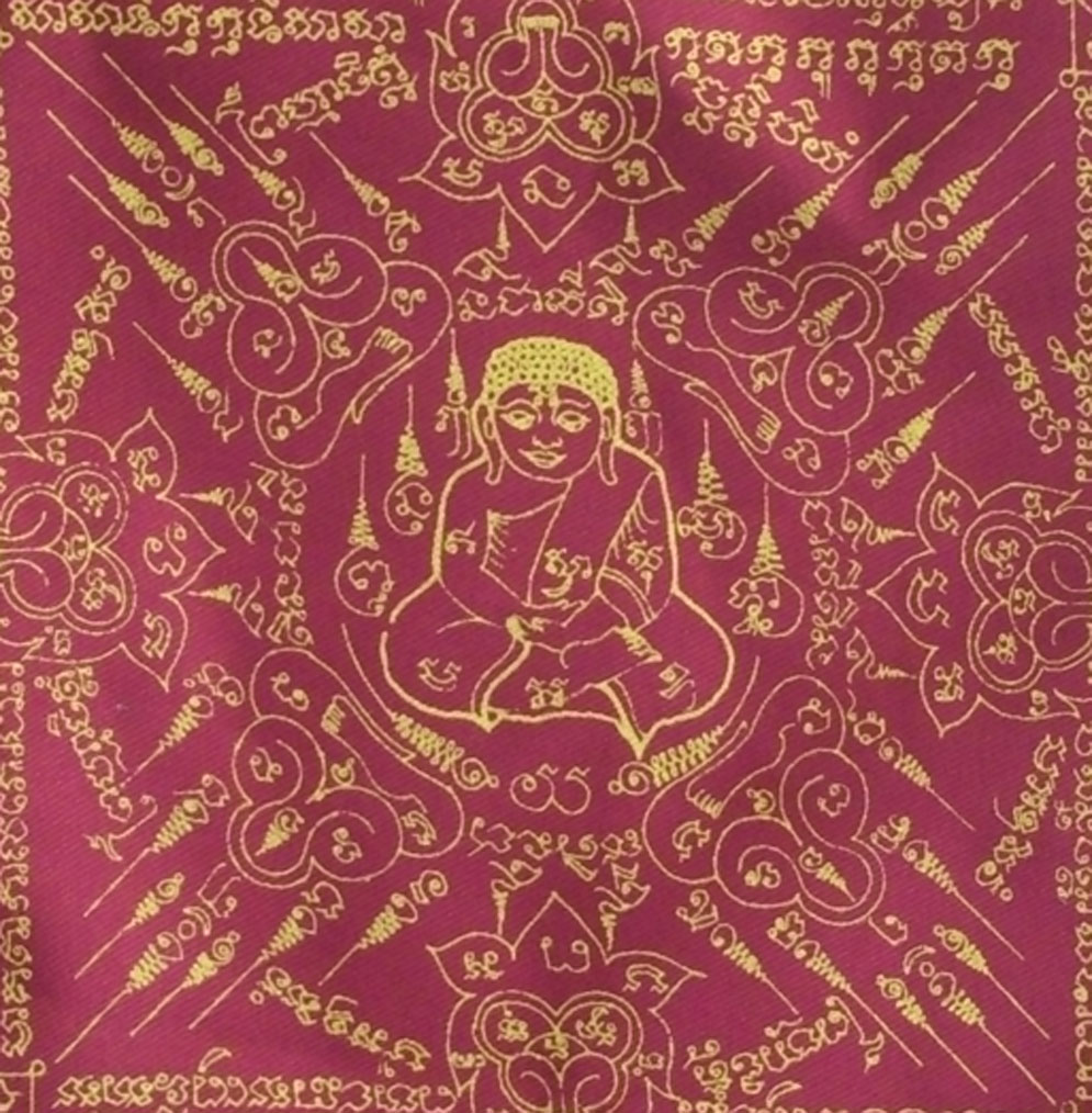 Thung Maha Sethee Jaroen Sap Sombat Ngern Chai Mai Khard Meu - Magical Money Bag with sacred Khom Yantra - Luang Por An - Wat Tamma Kosok (Wat Rong Koh)