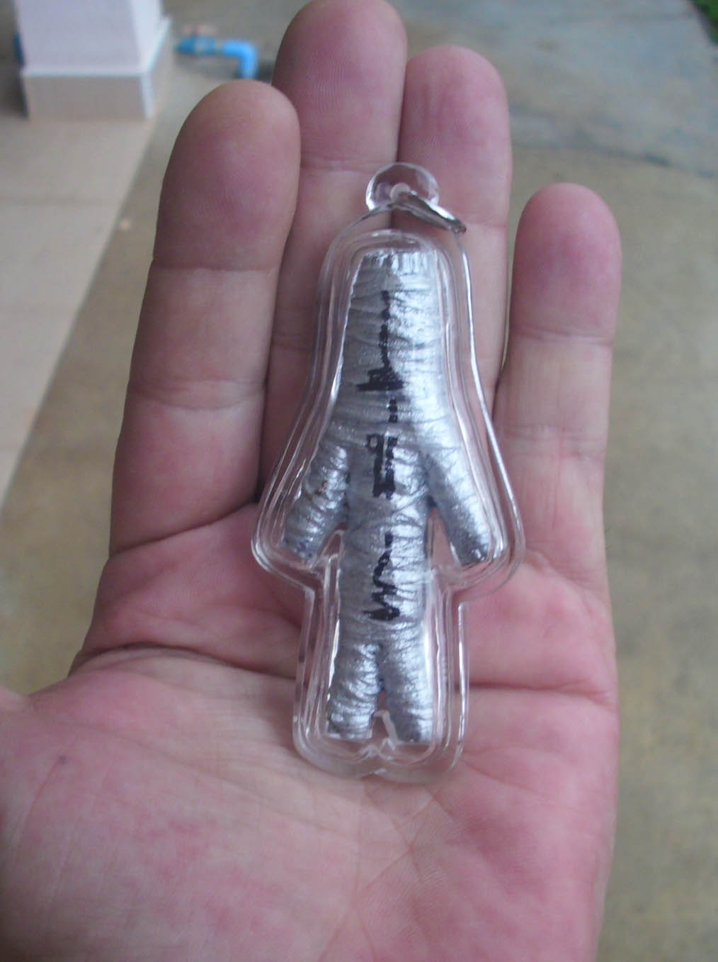 Hun Payont Baeb Boran Fang Takrut 1 Dork (Silver Version) first edition - Ancient formula Hun Payont effigy - Luang Por Bpun Tammabalo