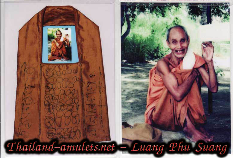 Pra Khun Phaen Sum Laem - Nuea Din Phao (baked sacred clays) - Luang Phu Suang 2519 BE - Tewada Len Din (500 year old monk)