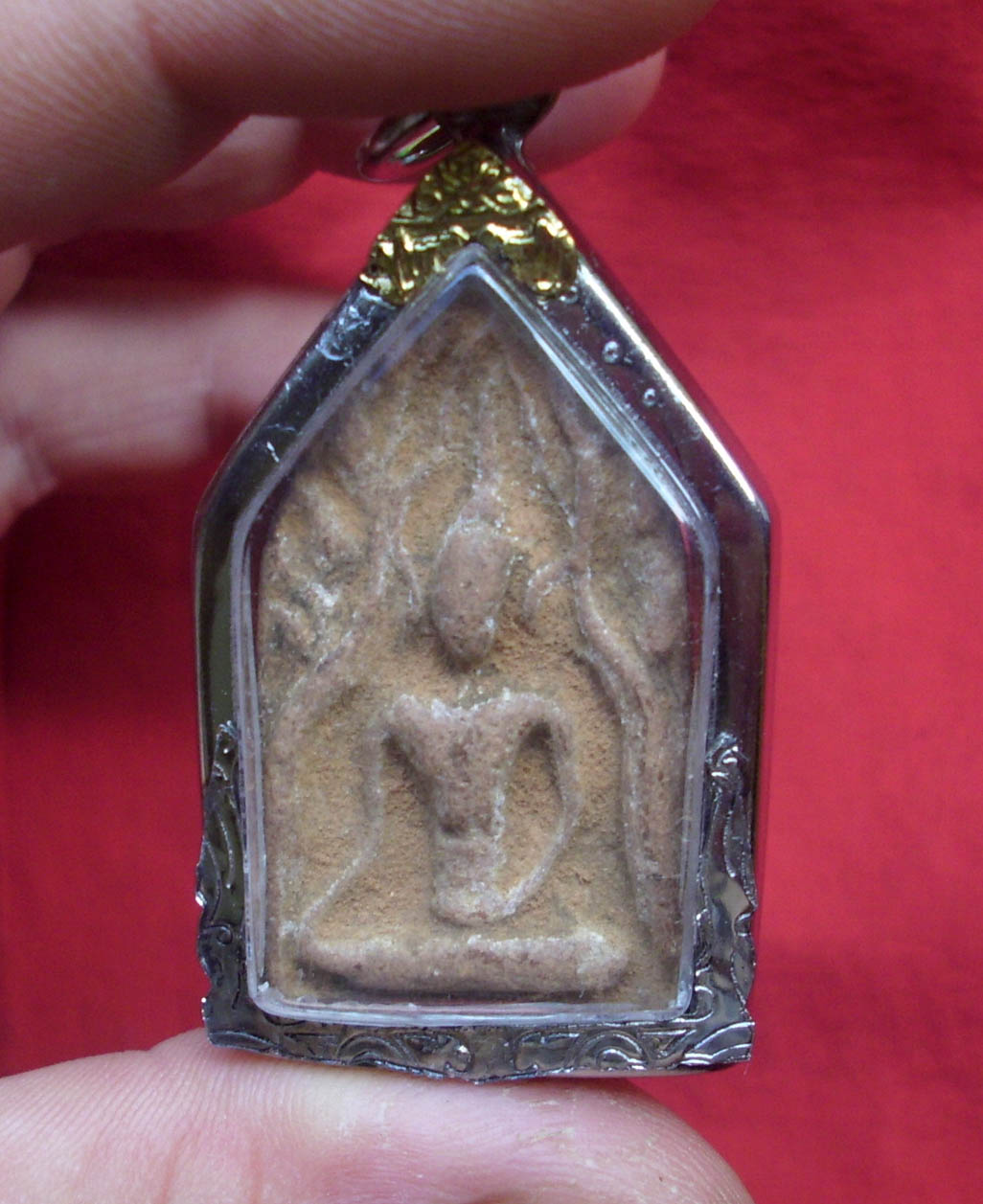 Pra Khun Phaen Sum Laem - Nuea Din Phao (baked sacred clays) - Luang Phu Suang 2519 BE - Tewada Len Din (500 year old monk)