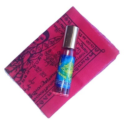 Nam Man Prai Daeng Sariga Riak Nang Sacred OIl Love Potion & Pha Yant Sivali 2557 BE Ajarn Supoj Na Ler Cha