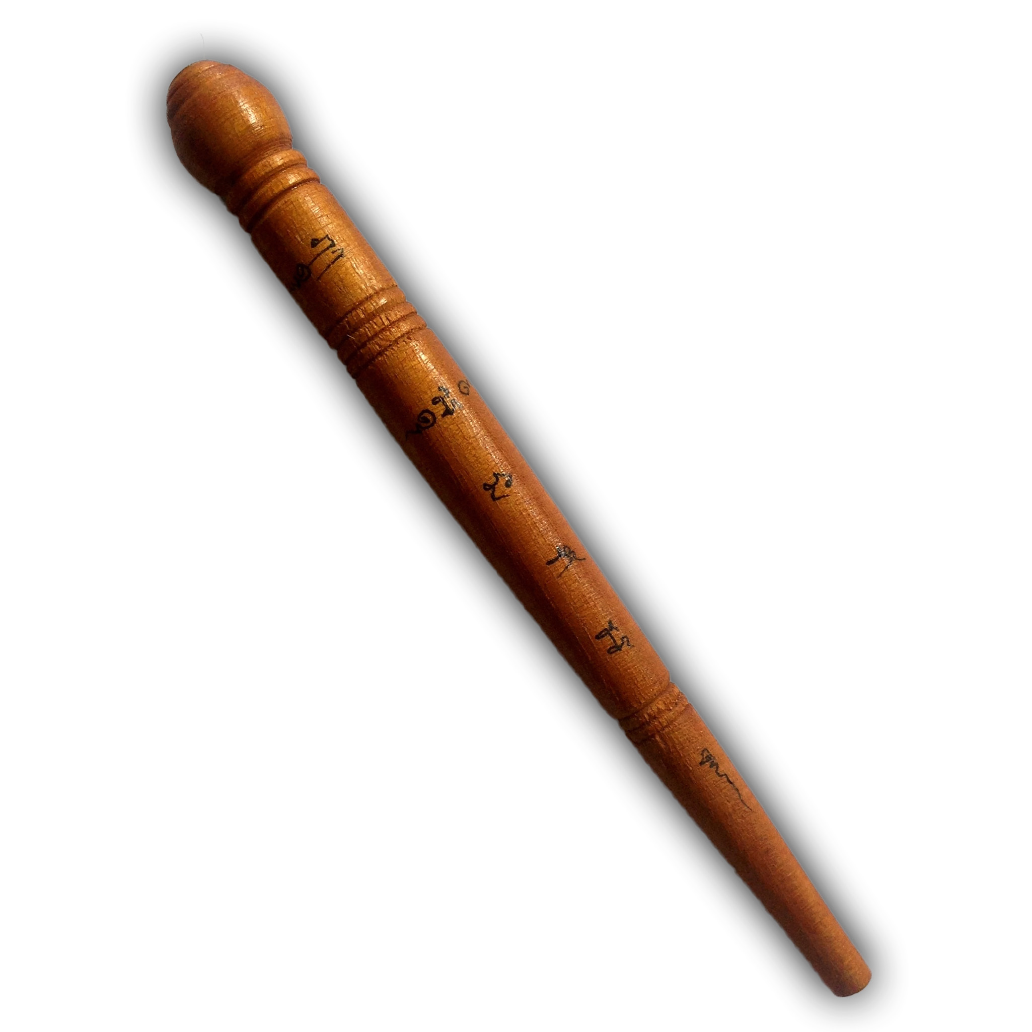 Mai Kroo Dtapot Por Gae - Magic Wand Hand Carved from Nuea Mai Koon Holy Wood - Luang Por Prohm of Wat Ban Suan