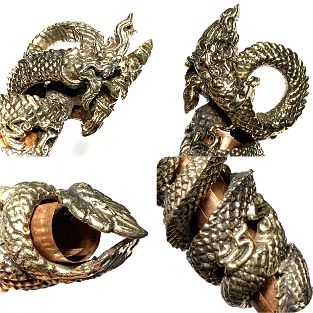 Takrut Nak Giaw Nuea Albaca Wai Kroo 2553 Edition Naga Charm for Riches and Protection Luang Phu Naen Kampiro
