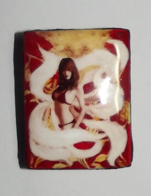 9 Tails Fox Demoness Enchantress Locket (Pim Lek) - Sacred Powders, 3 Takrut, 6 Gems, 1 Jing Jork 9 Hang coin inserted 'Bantian Mian Jia' 2555 BE 2nd Edition - Luang Phu In Wat - Nong Meg