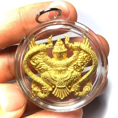 Paya Krut Song Nak Nuea Samrit Chup Tong Pon Sai Garuda with Nagas Amulet 2553 BE Pra Ajarn Amnaj