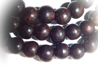 Prakam Suad Montr Bhavana - High Quality Buddhist Prayer Bead Rosary for Chanting and Meditation (Medium Size Beads) - made from Holy Wood - 108 Beads
