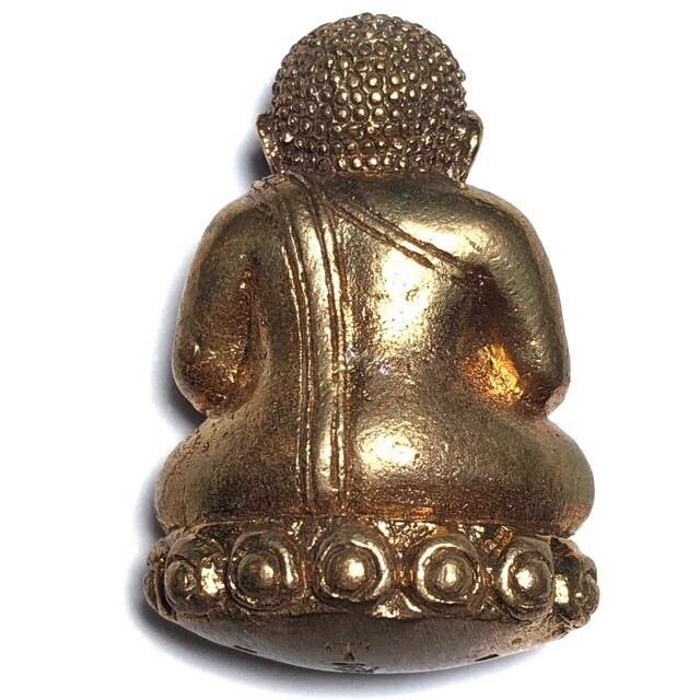 Pra Sangkajjai Wealthy Buddha - Nuea Sadtangk Daeng - Run Gathin Jao Sua 2554 BE - Por Tan Prohm - Wat Palanupap 2 x 2.7 Cm - Free Casing + Shipping Included #351