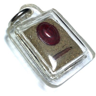 Locket Ud Pong Maha Lap + Ploi Sek + Takrut - Pra Ajarn Taep Pongsawadarn Gusalajidto - Guru Monk Locket with Empowered Gemstone + Sacred Powders 'Wai Kroo' Edition 2554 BE - Casing Included