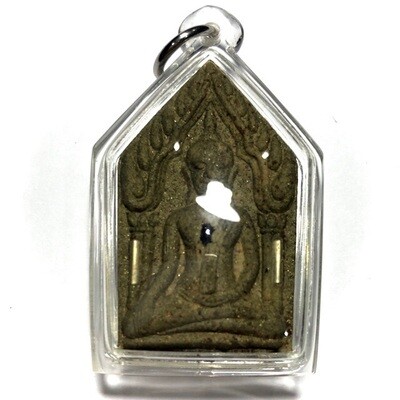 Pra Khun Phaen Hlang Pra Ngang Dta Daeng - Nuea Wan Pasom Pong Mai Takian (Sacred Herb + Takian Tree powder) Fang Ploi Takrut Ngern (Garnets and silver Takrut) - Run Mee Ngern Tong - Luang Phu Key