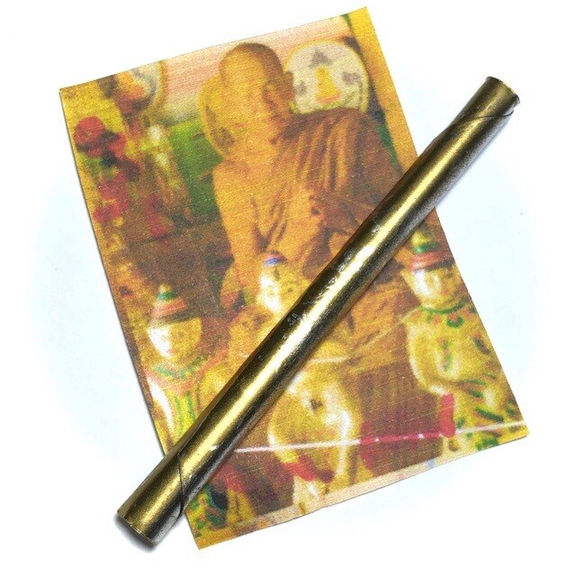Takrut Maha Lap Duang Gaew Mani Chote Pra Sivali for Lucky Fortunes and Treasures Luang Por Kane Free Casing