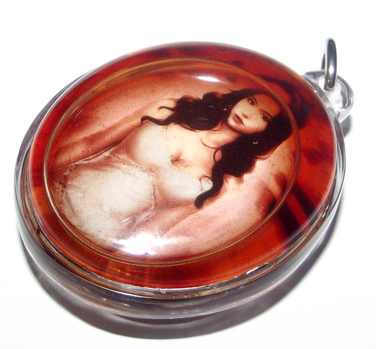 Nang Prai Pasanee Seduction, Business and Gambling Locket in Prai Oil with Gecko, 2 Takrut - A.C. Perm Prai Dam