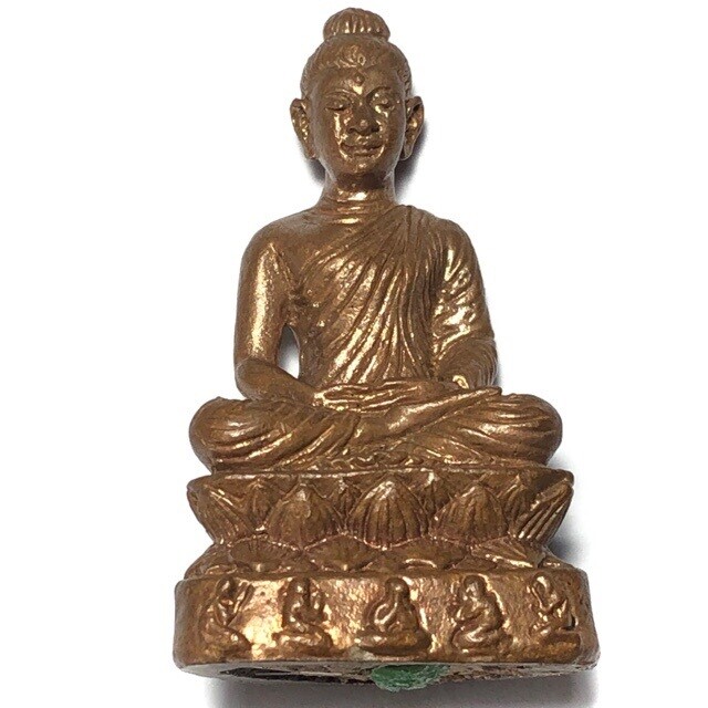 Somdej Ongk Pathom 1st Edition - Sacred Bronze with Kammathana Powders, Pratat Relic, Gemstone and Monks Hair in Base - LP Phad Wat Rai 2554 BE