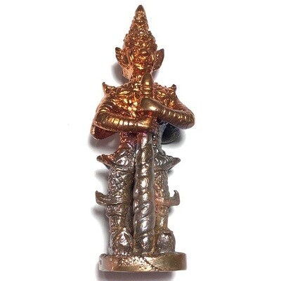 Taw  Waes Suwan Maha Bpraab Loi Ongk 7 x 2.5 Cm Statuette (only 200 made) - Nuea Nava Loha &#39;Serp Dtamnan Luang Phu Noi&#39; Edition 2555 BE - Luang Por Jerd - Suan Badibat Tam Po Sethee