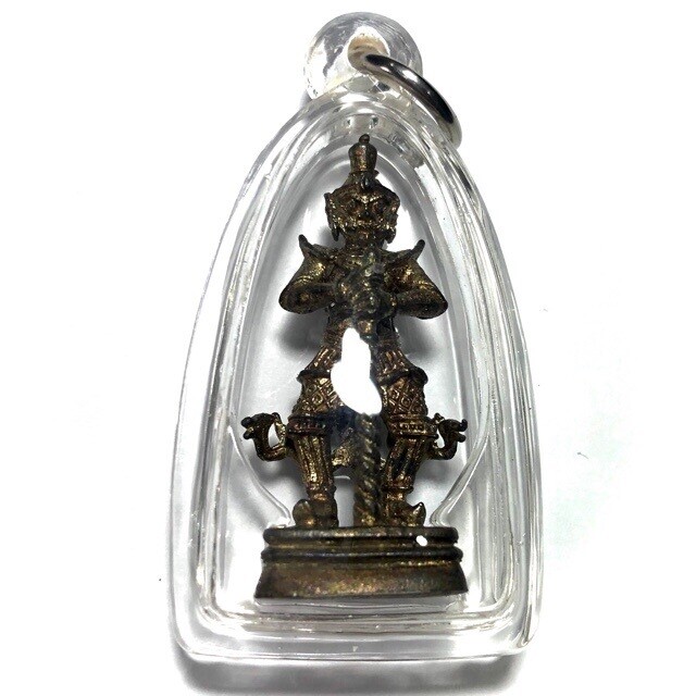 Taw Waes Suwan Loi Ongk statuette with case - Nuea Nava Loha - Luang Por Rueang Yot