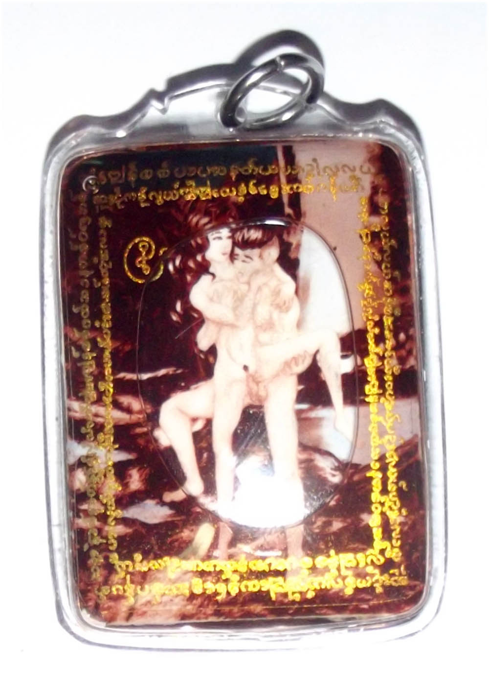 Locket In Bia Ongk Kroo in Nam Man Prai Oil with Ban Neng bone carving, 2 Takrut, Pong Sanaeh Ya Faed Powderflask, and Elephant Oil - AC Apichai Decha
