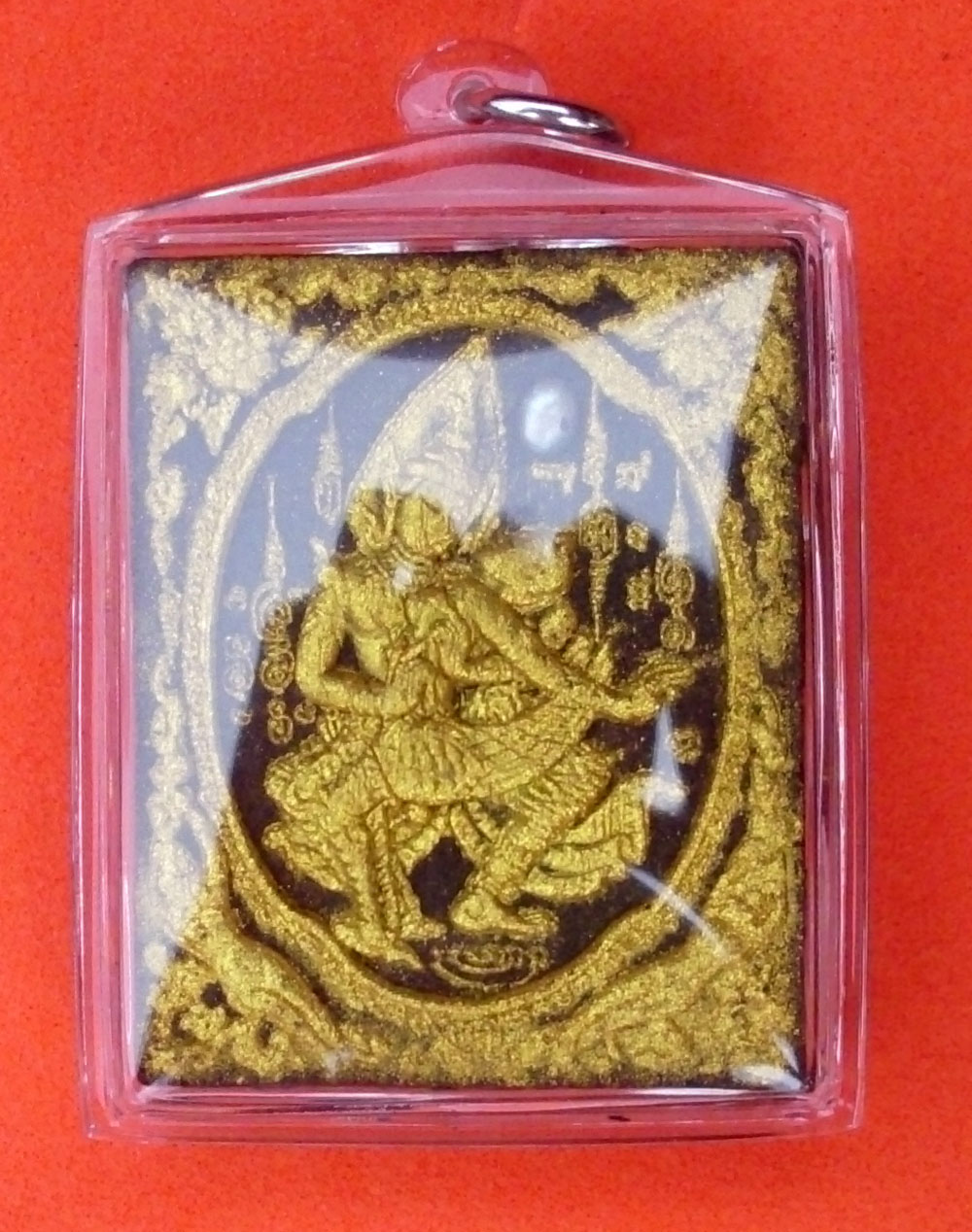Taep Paetch Payatorn Um Nang Nuea Pised Gammagarn (Pim B) - Fang Takrut Ngern 12 Dork (12 silver Takrut) Hnang Ngu 5 Dork (5 Takrut Ngu) 3 real pearls, Locket, Coin, and Dork Rak sorn flower