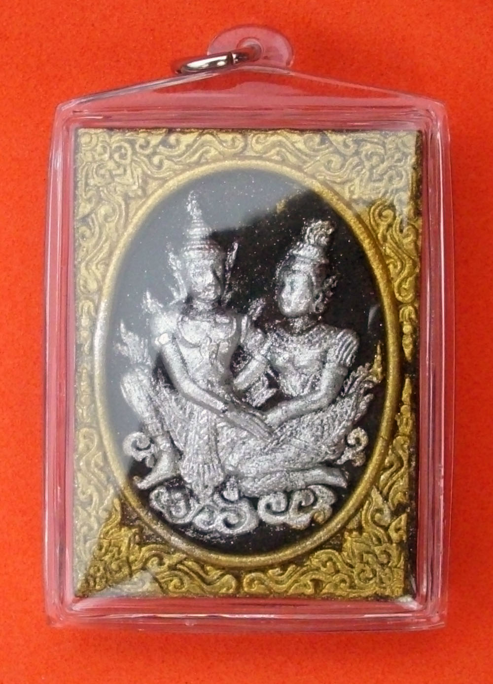 Taep Paetch Payatorn Um Nang Nuea Pised Gammagarn (Pim A) - Fang Takrut Ngern 26 Dork (26 silver Takrut) Hnang Ngu 5 Dork (5 Takrut Ngu) 4 real pearls, 4 Black Pearls, Coin, and Dork Rak sorn flower