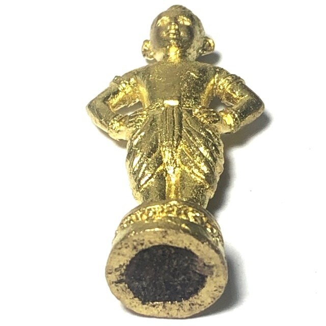Kumarn Plai Khmer Dam - Nuea Tong Tip (Sacred Brass Alloy with Powder filling) - Made using Prai Kumarn Powder of LP Chern - Luang Por Sak - Wat Ta Ee 2554 BE