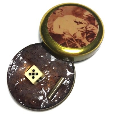 See Pheung Por Phu Jao Yee Gor Hong (Er Ger Fong) - Magic Balm with Takrut, Prai Ghost Powder, and Enchanted Dice for Gambling Success - Phu Sariang