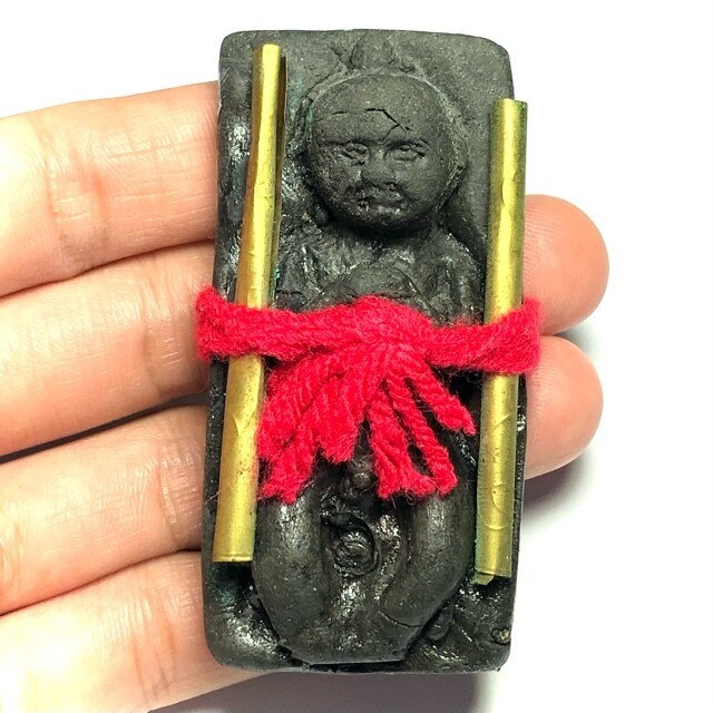 Kumarn Tong Rueang Rit  5 Takrut 3 Ploi Sek Gems Nam Man Prai Flask Hand Inscriptions Ajahn Lersi Waes Wai Kroo 2555 BE