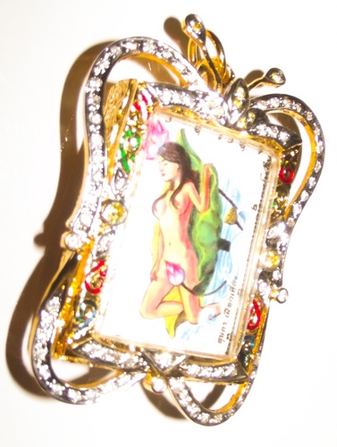 Lotus Leaf Fairy - Bua Bang Bai - Pim Jumbo Ongk Kroo - Fancy Casing - uses LP Tim&#39;s Prai Kumarn Powders, Prai Oil flask, 2 Takrut - Ajarn Suntorn Phueak Tiang