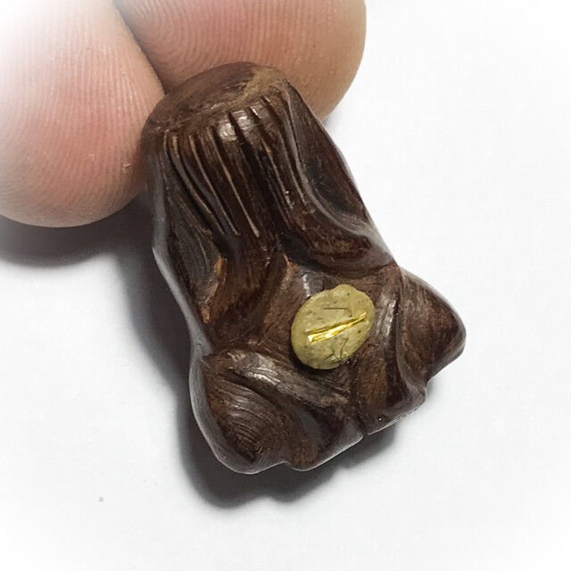 Pra Pid Ta Ud Pong Fang Gesa 2554 BE Nuea Mai Payung Daeng Ud Pong 1 Gold Takrut &amp; Monk Hair Luang Por Gliang