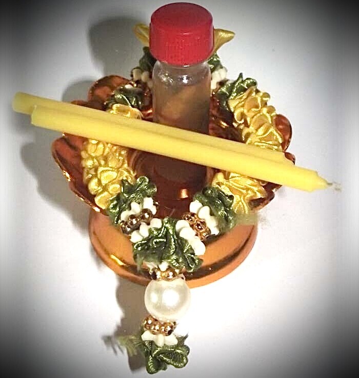 Nam Man Prai Sanaeh Mae Nang Hlong - Sacred Prai Oil with Resident Deva Spirit Takrut Hua Jai Sethee + Holy Wood Effigy Kroo Ba Dech Gidtiyano 2552 BE