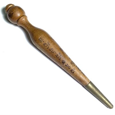 Mai Kroo Magic Wand Hand Carved from Mai Koon Holy Wood - 6.5 Inches - Luang Por Prohm of Wat Ban Suan