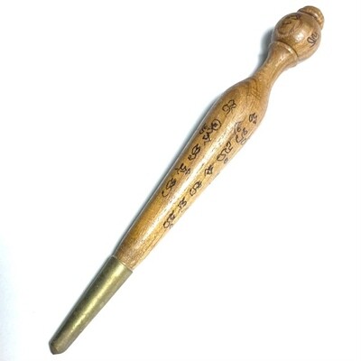 Mai Kroo Magic Wand Hand Carved from Mai Koon Holy Wood - 6.5 Inches - Luang Por Prohm of Wat Ban Suan