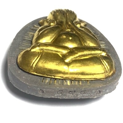 Pra Pid Ta Pokasap Pim Jumbo Sacred Brass Image 56 Solid Silver Takrut - Luang Por Supoj - Wat Huang Pattana