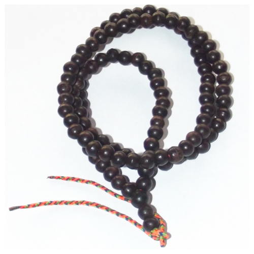 Prakam Suad Montr Bhavana - High Quality Buddhist Prayer Bead Rosary for Chanting and Meditation (Medium Size Beads) - made from Holy Wood - 108 Beads