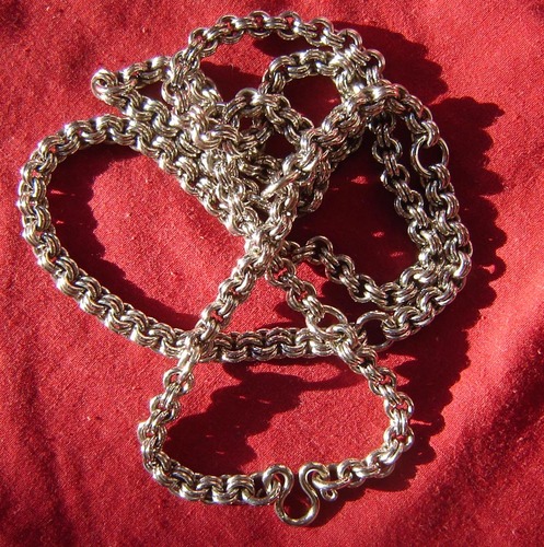 Stainless Steel Neck Chain for Amulets - Thick Double Gauge for Men - from 1 to 9 amulets attachable 32 Inches long