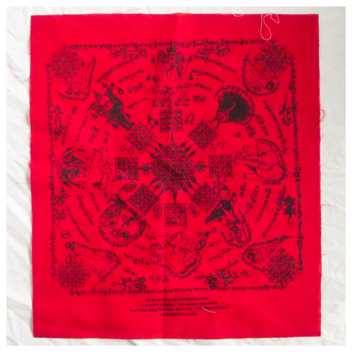 Pha Yant Maha Sanaeh Som Pratana 18 x 16 Inches - Multi-Charm Spells Yantra - Luang Phu Sawad - Wat Pha Saen Udom 2554 BE - Only 199 Made