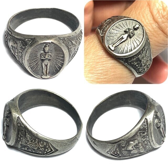 Hwaen Ai Khai Dek Wat Chedi Lottery Win Bestowing Deva Ring 2557 BE Blessed at Wat See Mum