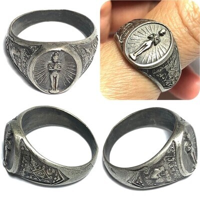 Hwaen Ai Khai Dek Wat Chedi Lottery Win Bestowing Deva Ring 2557 BE Blessed at Wat See Mum