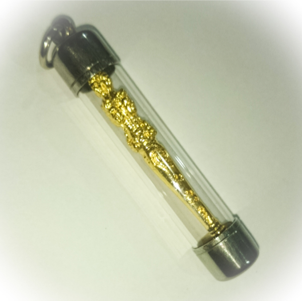 Kata Sri Maha Prohm (Brahma Sceptre) - Nuea Loha Chup Tong (Sacred Iron with Gold coating) - Luang Por Prohm (Khao Or Master) - Wat Ban Suan 2555 BE