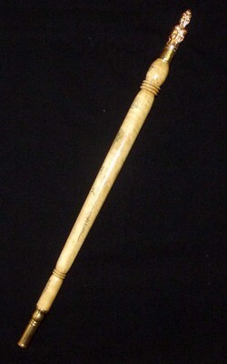 Kata Sri Maha Prohm (Brahma Wand) - Nuea Mai Saksit - Magic Wand made from Holy Wood - Luang Por Prohm (Khao Or Master) 14 Inches Long - Wat Ban Suan 2555 BE