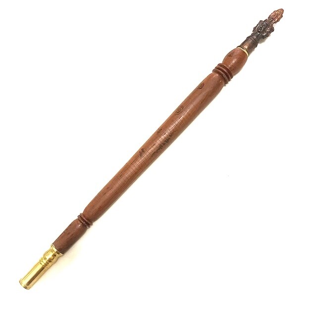 Kata Sri Maha Prohm (Brahma Wand) - Nuea Mai Saksit - Magic Wand made from Holy Wood - Luang Por Prohm (Khao Or Master) 16 Inches Long - Wat Ban Suan 2555 BE