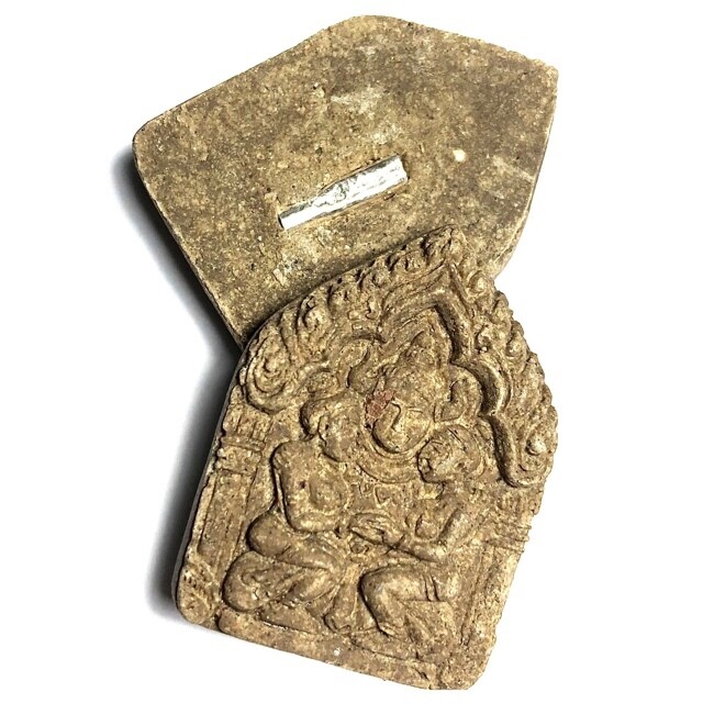 Paya Khao Kam Ongk Kroo Pim A Pised Nuea Pong Prai Maha Sanaeh Luan Silver Takrut Lanna God of Love &amp; Wealth Por Kroo Singkhorn Only 20 Made