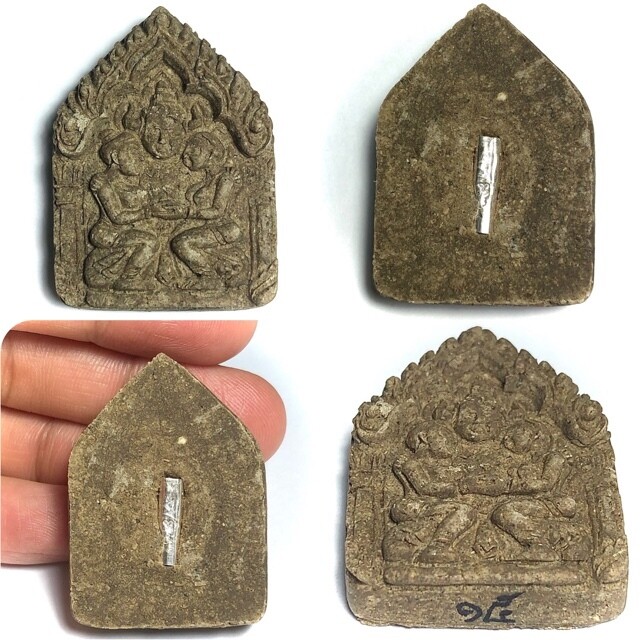Paya Khao Kam Ongk Kroo Pim A Pised Nuea Pong Prai Maha Sanaeh Luan Silver Takrut Lanna God of Love & Wealth Por Kroo Singkhorn Only 20 Made