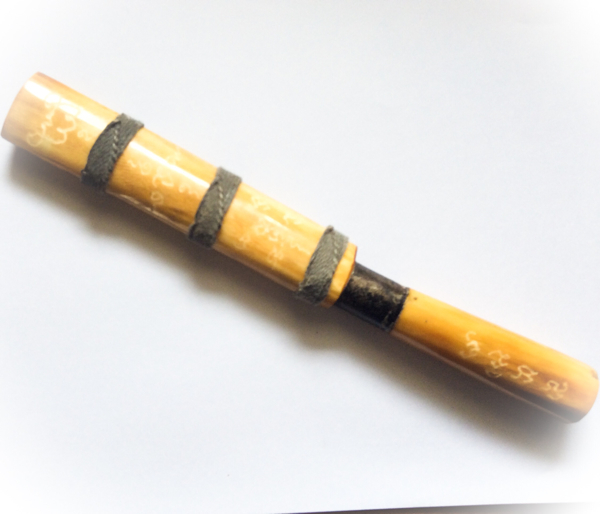 Mitmor Paya Nak Gradook Chang - Carved bone, Sacred Powders and Naga Yant Blade - Luang Por Prohm (Wat Ban Suan) + Asrom Por Taw Guwen