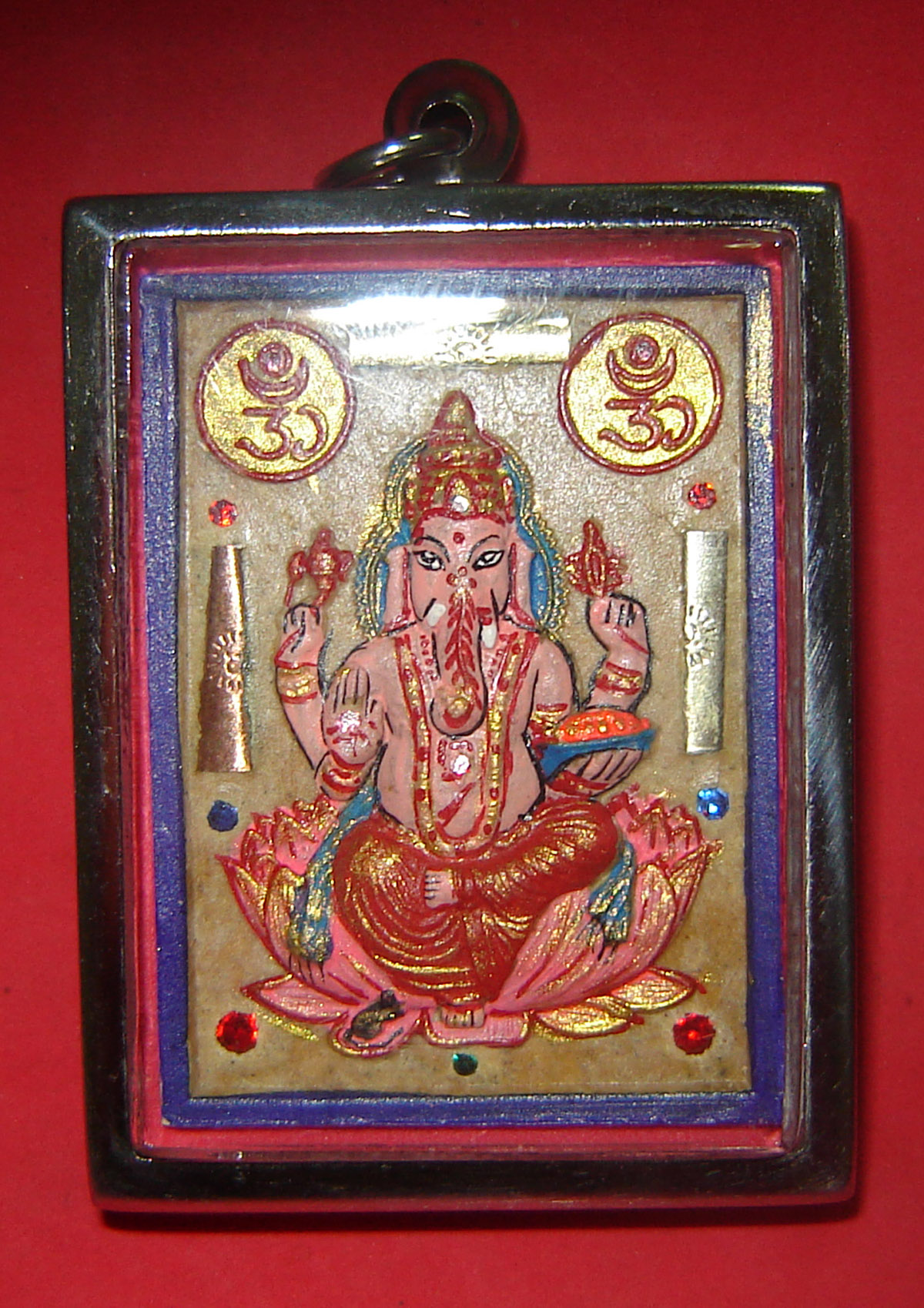 Paya Hongs Jao Sap / Pra Pikanes - Hongsa with Ganesh - fang Ploi Takrut 3K (Gemtone and three Kings Takrut) Run Choke Lap Maha Sethee - Luang Phu Hongs - 2546 BE  299 amulets made