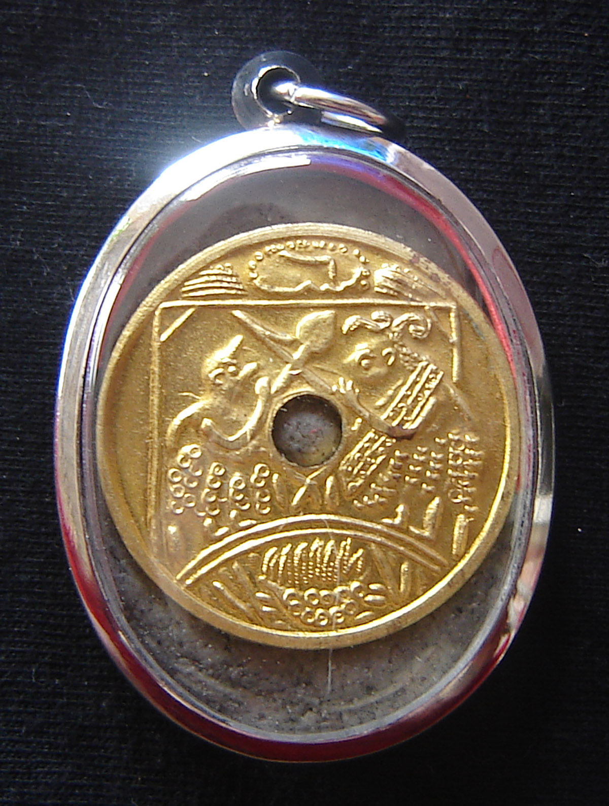 Locket Ai Teng Jao Sanaeh (Teng Hnaa Singh - Tiger Faced Virile Man) Hlang Rian Maha Saneh - Chak Dam (black face) - Ajarn Perm Prai Dam