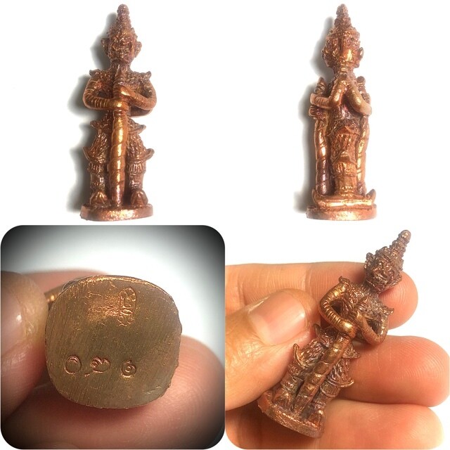 Taw Waes Suwan Maha Bpraab Loi Ongk 5 x 1.5 Cm Statuette (only 400 made) - Nuea Nava Loha 'Serp Dtamnan Luang Phu Noi' Edition 2555 BE - Luang Por Jerd - Suan Badibat Tam Po Sethee