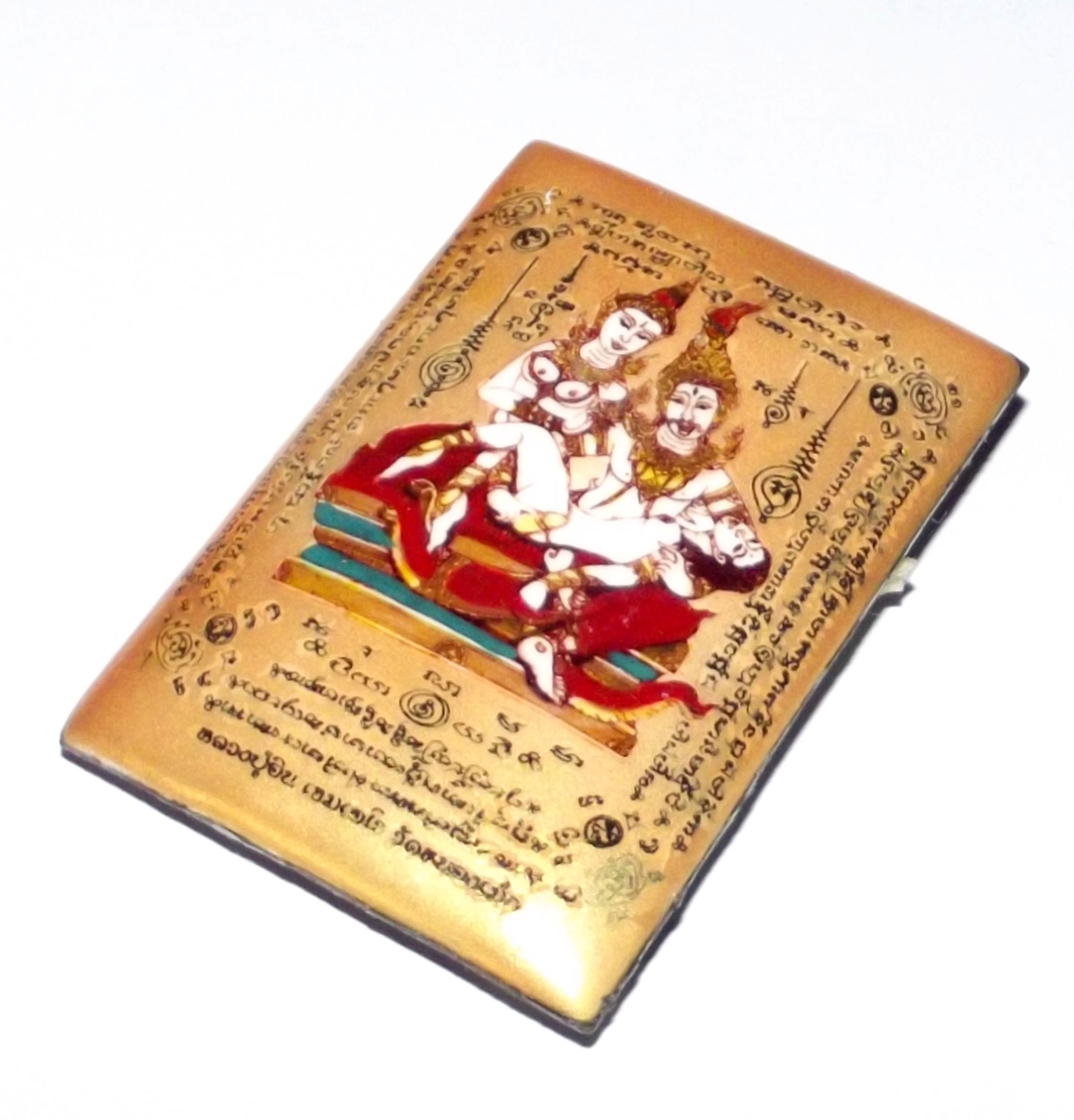 Jumbo Locket Taep Paetch Payatorn (Gold) Nia Kajia 2556 BE - 2 Pearls, 1 Look Namo, 7 Takrut (4 silver, 3 python), and Rak Sorn flower - Free Casing - Luang Phu In